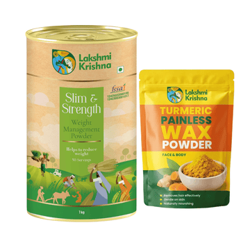 Turmeric Painless Wax Powder(Face & Body) + Weight Management Powder (1kg)