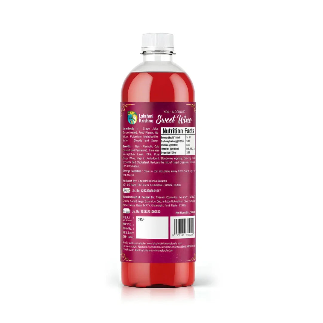 Pure Natural Non Alcoholic Sweet Redwine