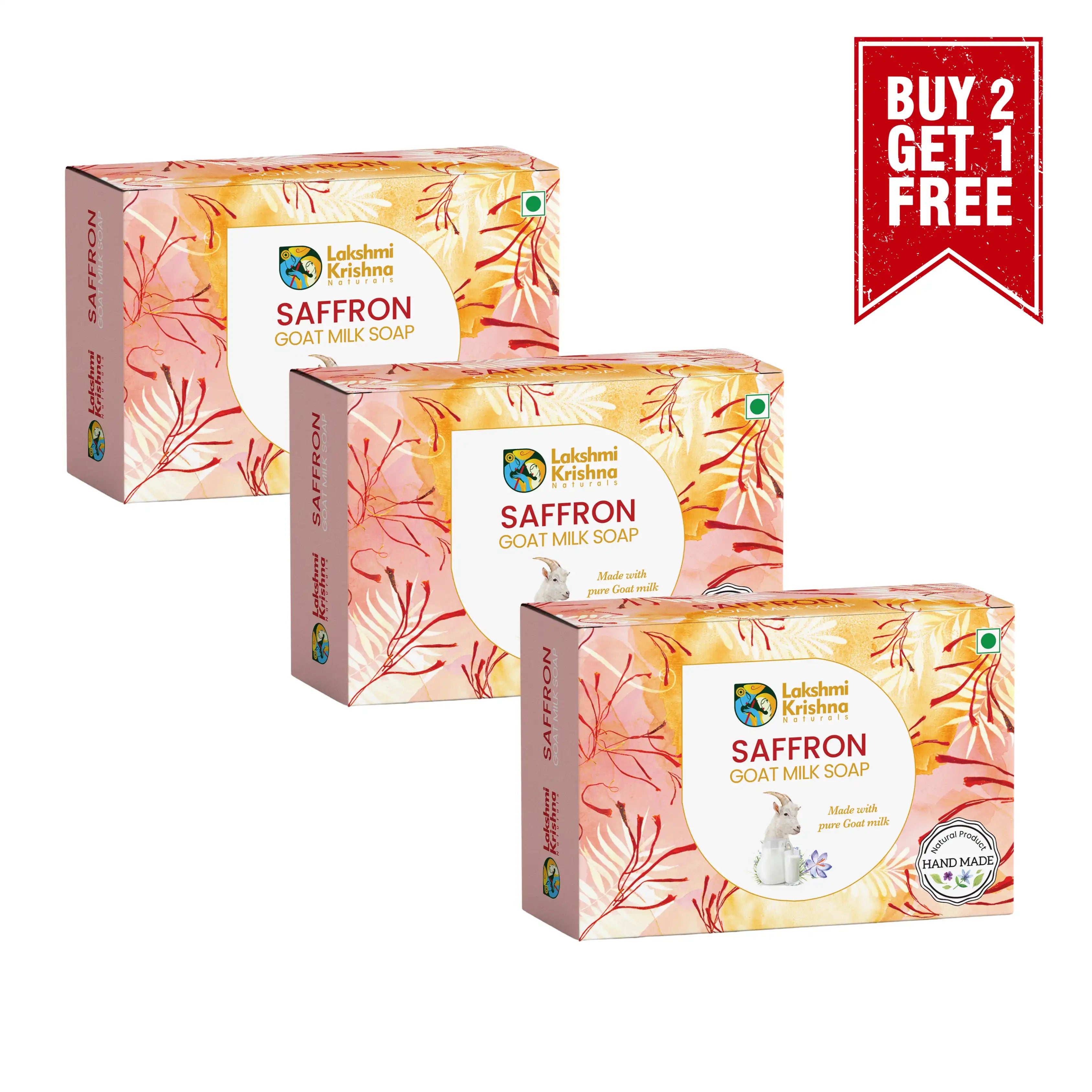 Buy 2 get 1 Saffron Goat Milk Soap