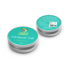 Lakshmi Krishna Forehead Gel 50g container for hair growth with turquoise label and silver lid