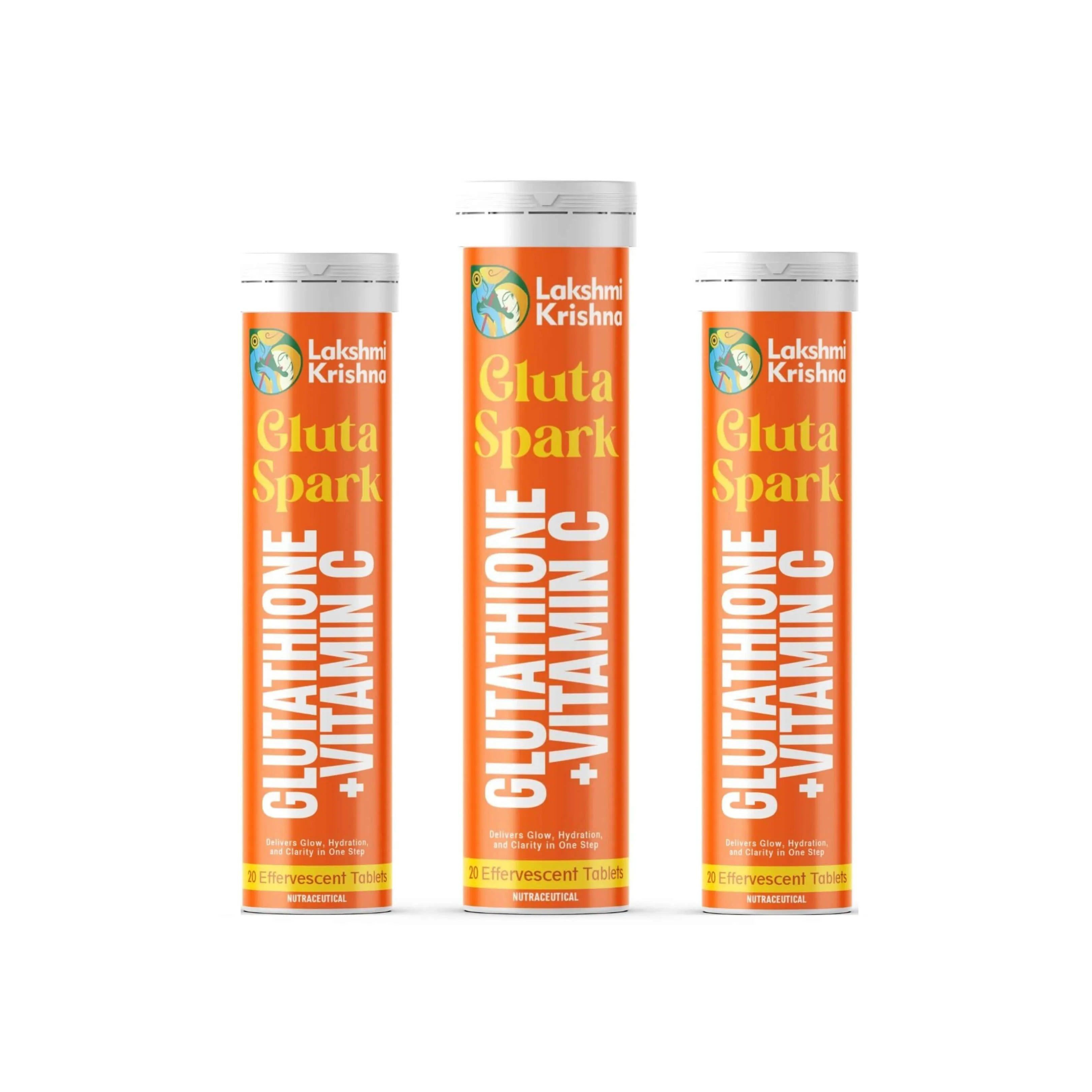 Gluta Spark Glutathione + Vitamin C Effervescent Tablets (20 Tabs)