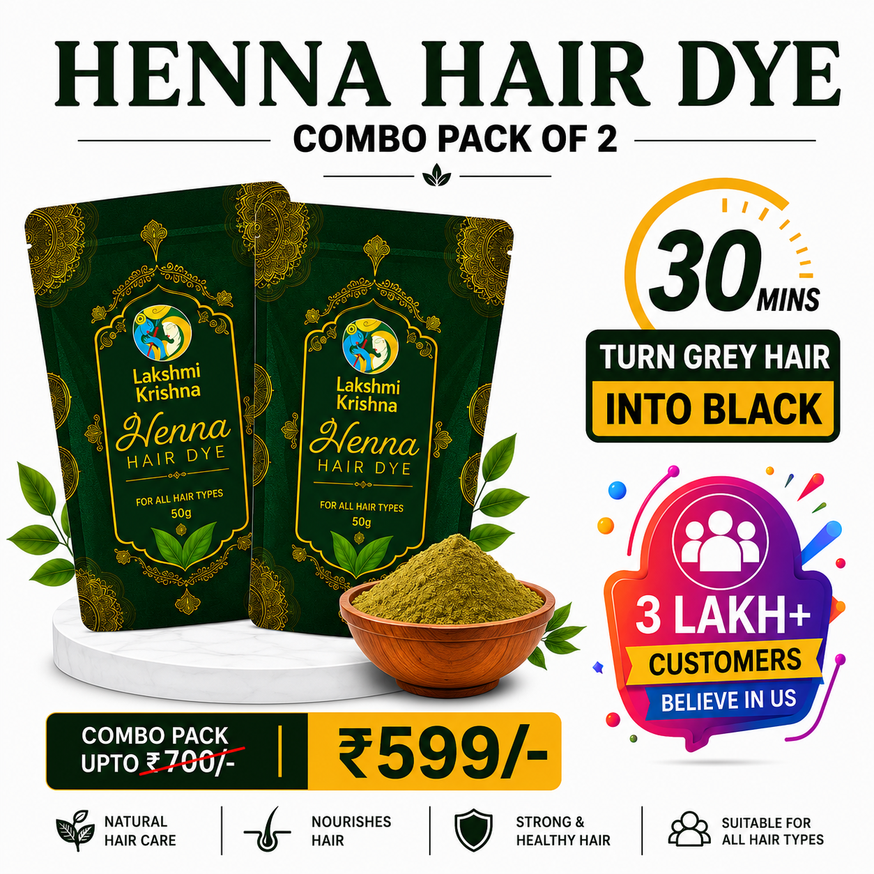 Henna Hair Dye Combo