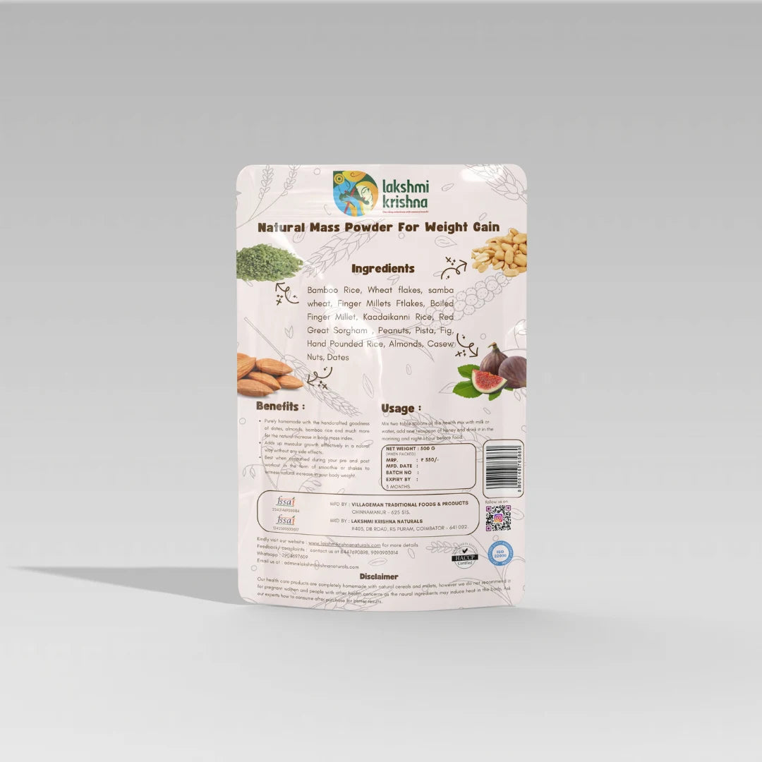 Natural Mass Powder for Weight Gain (500g)