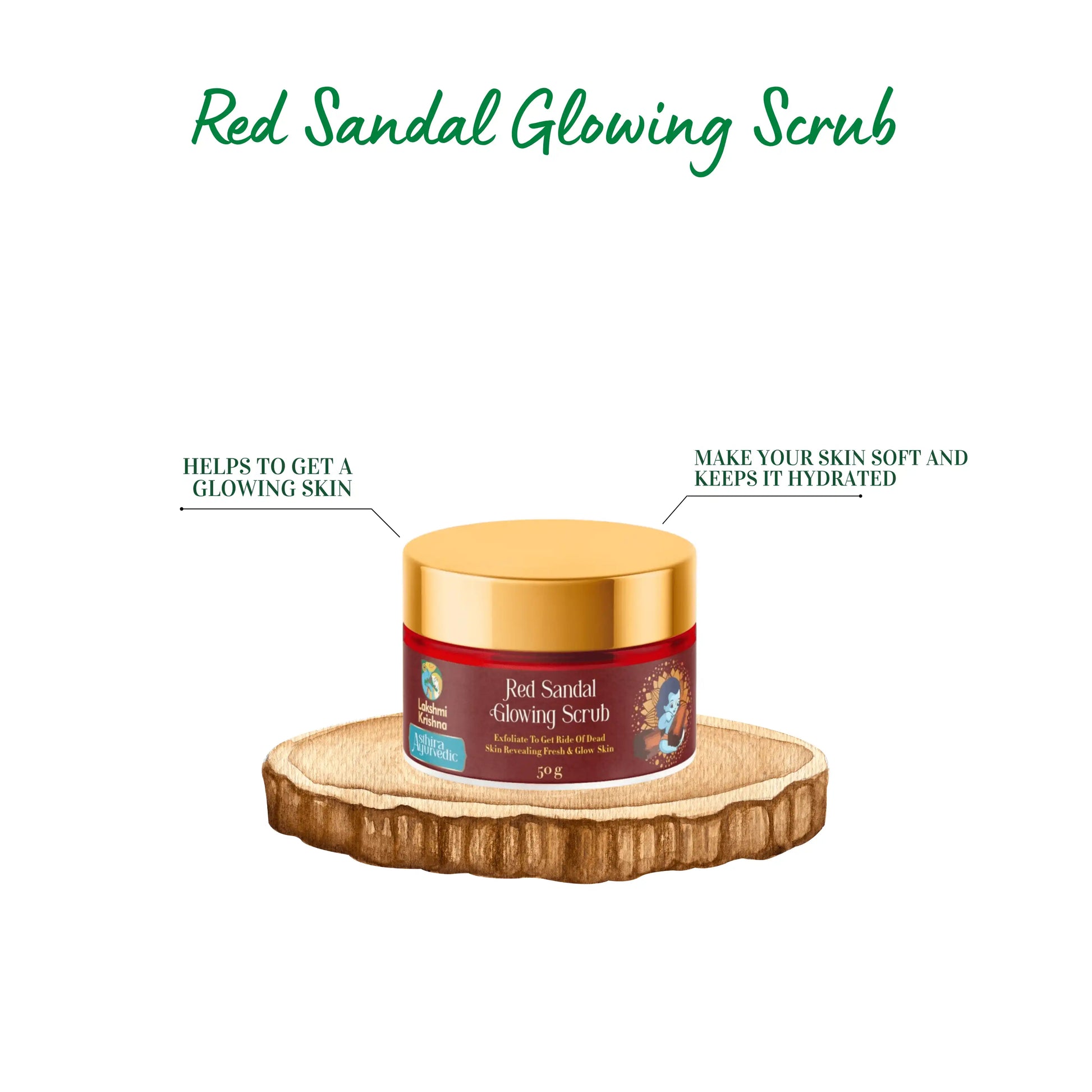Red Sandal Glowing Scrub
