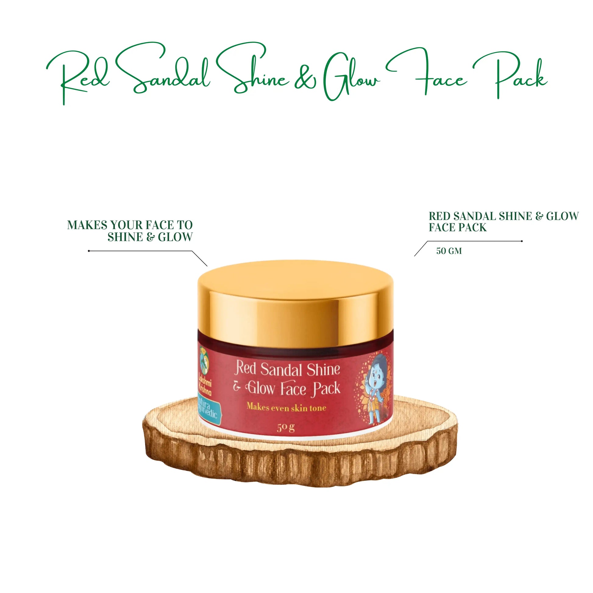 Red Sandal Shine & Glow Face Pack