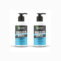 Lakshmi Krishna Rugged Rinse men's professional shampoo bottles with scalp detox and anti-pollution tech