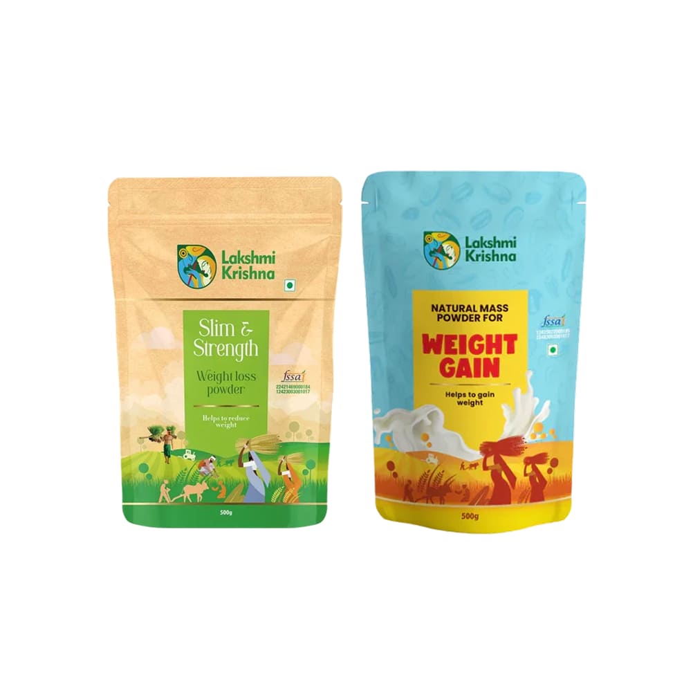 Weight Management Powder (500g) + Natural Mass Powder for Weight Gain (500g)